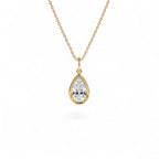 1 CTW 14K Pear Shaped Lab Grown Diamond Pendant Necklace by Orlina Fine