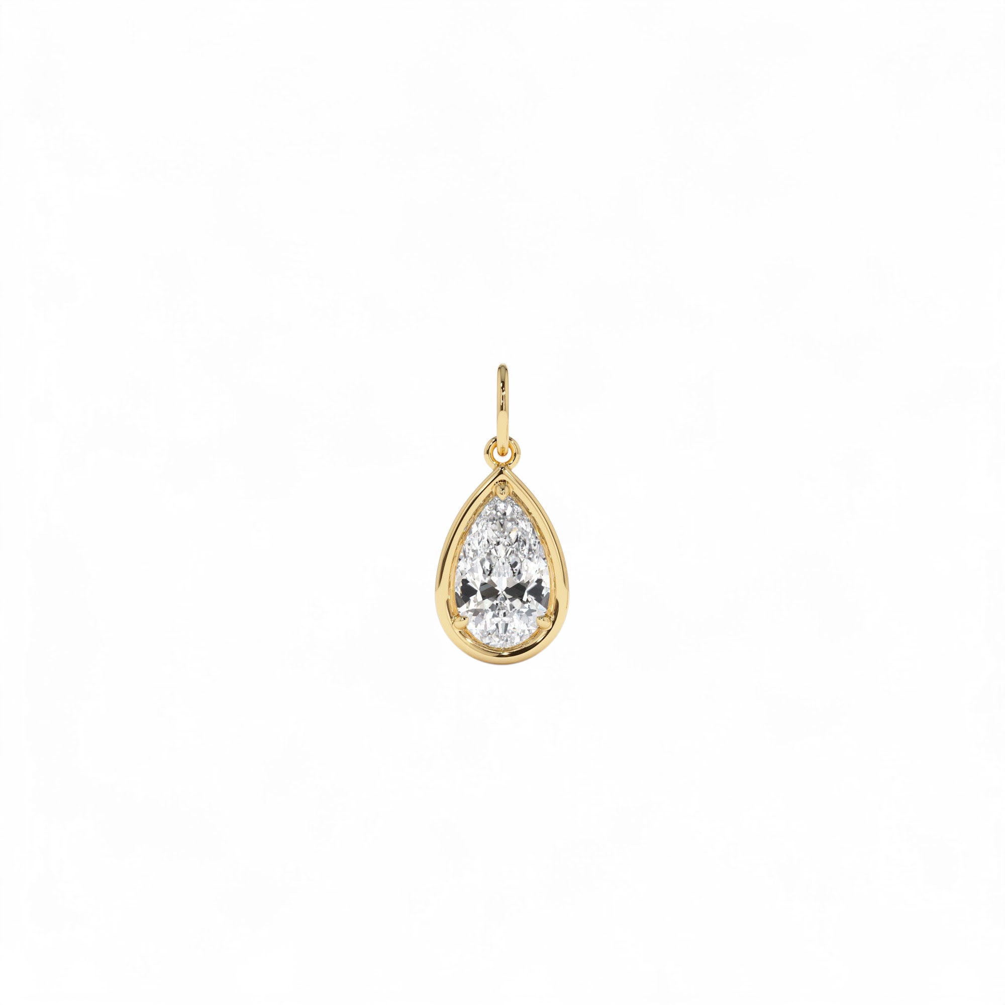 1 CTW 14k Pear Shaped Lab Grown Diamond Pendant Necklace - view 3