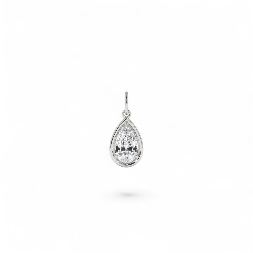 1 CTW 14K Pear Shaped Lab Grown Diamond Pendant Necklace - view 4