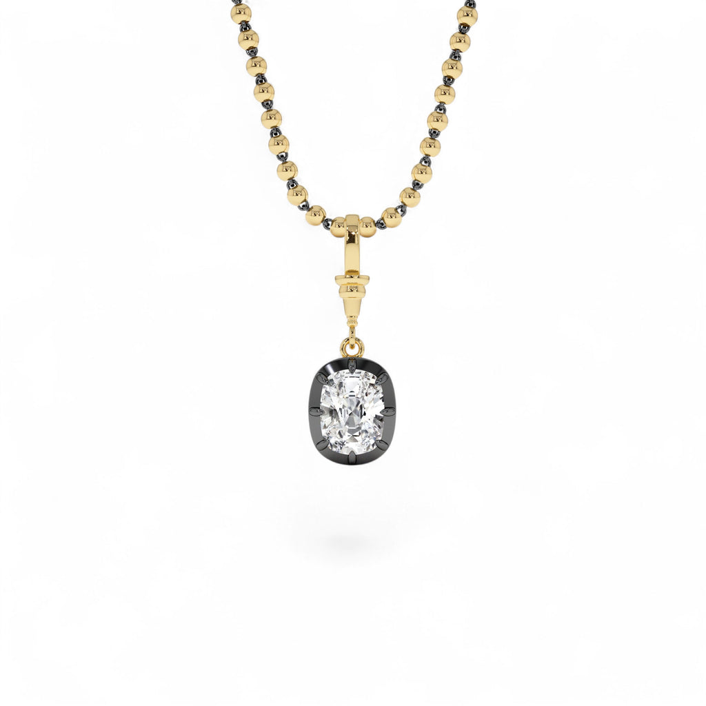 2 CTW 14K Vintage Inspired Elongated Cushion Cut Lab Grown Diamond Charm by Orlina Fine
