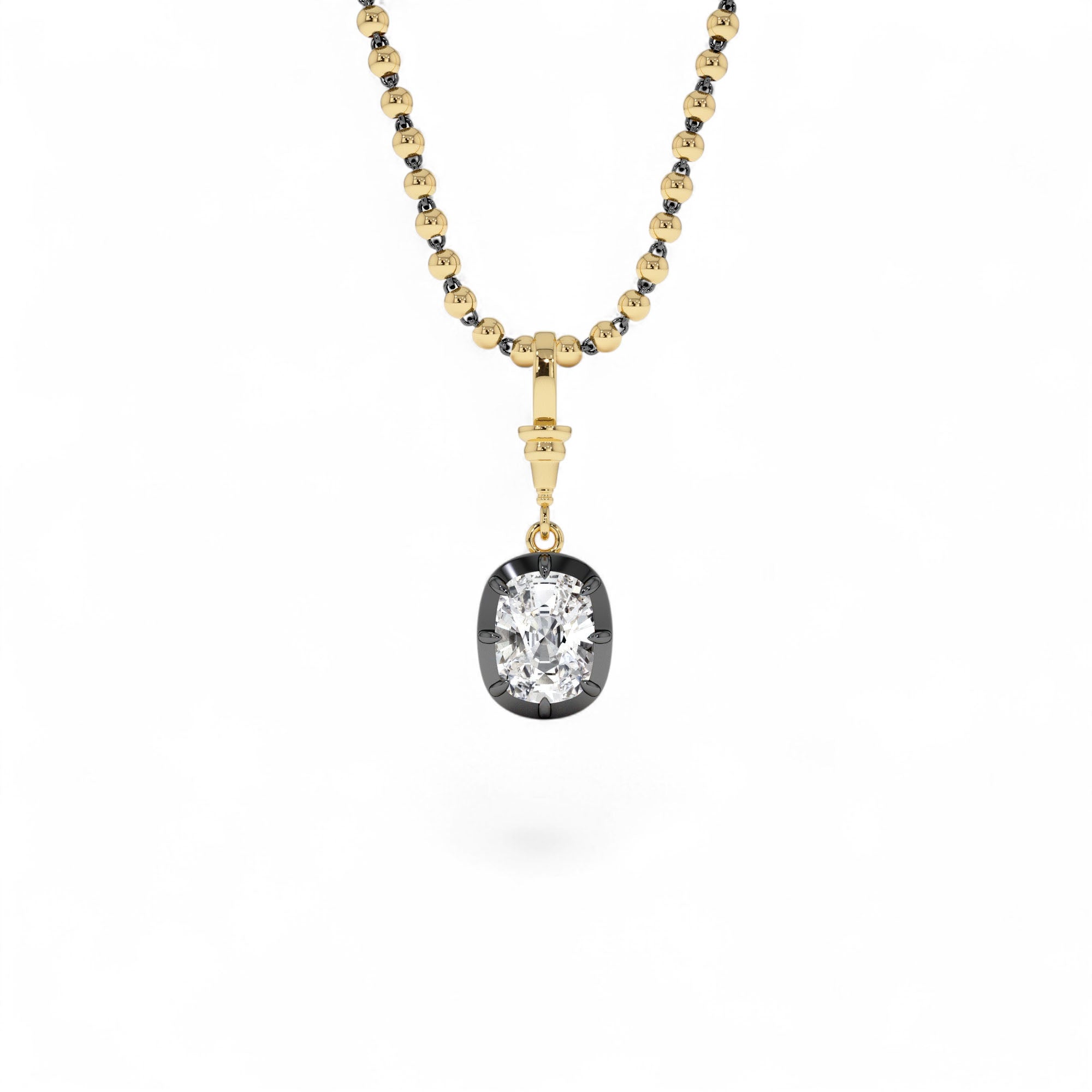 2 CTW 14K Vintage Inspired Elongated Cushion Cut Lab Grown Diamond Charm by Orlina Fine