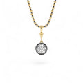 1.50 CTW 14K Vintage Inspired Round Shape Lab Grown Diamond Charm by Orlina Fine
