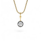 1.50 CTW 14K Vintage Inspired Round Shape Lab Grown Diamond Charm by Orlina Fine