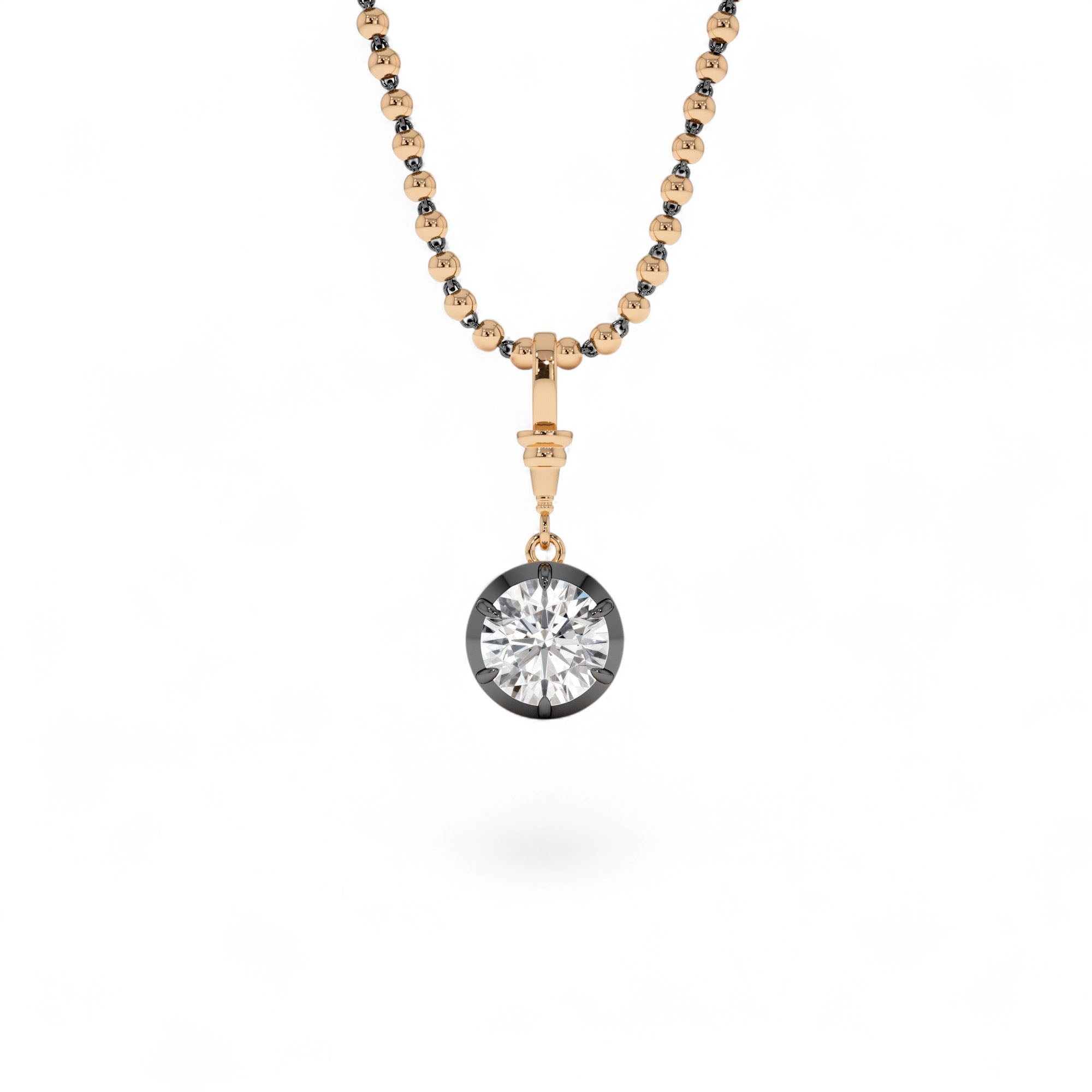 1.50 CTW 14K Vintage Inspired Round Shape Lab Grown Diamond Charm - view 2