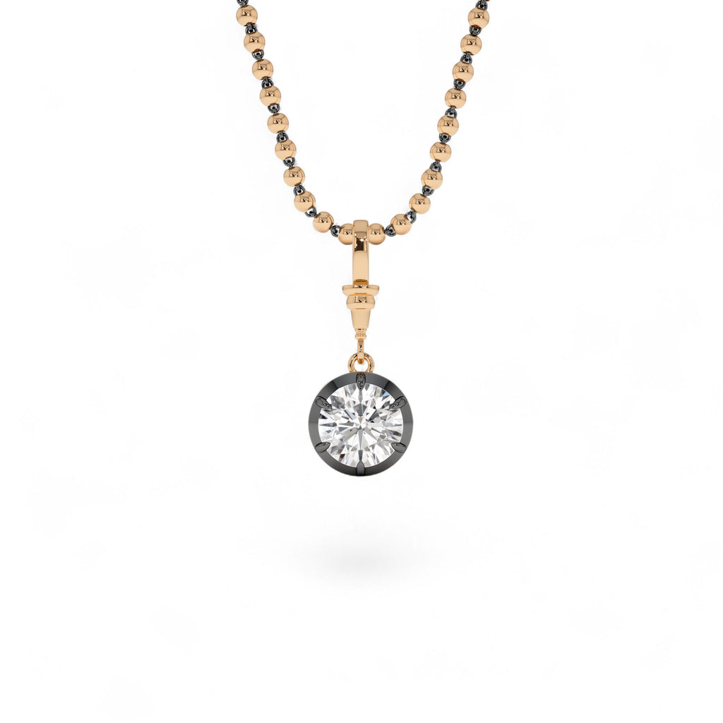 1.50 CTW 14K Vintage Inspired Round Shape Lab Grown Diamond Charm - view 2