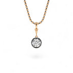 1.50 CTW 14K Vintage Inspired Round Shape Lab Grown Diamond Charm - view 2