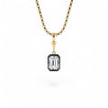 2 CTW 14K Vintage Inspired Emerald Cut Lab Grown Diamond Charm by Orlina Fine