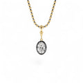 2 CTW 14K Vintage Inspired Oval Shape Lab Grown Diamond Charm by Orlina Fine