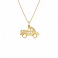 14k Car Charm Necklace by Orlina Fine