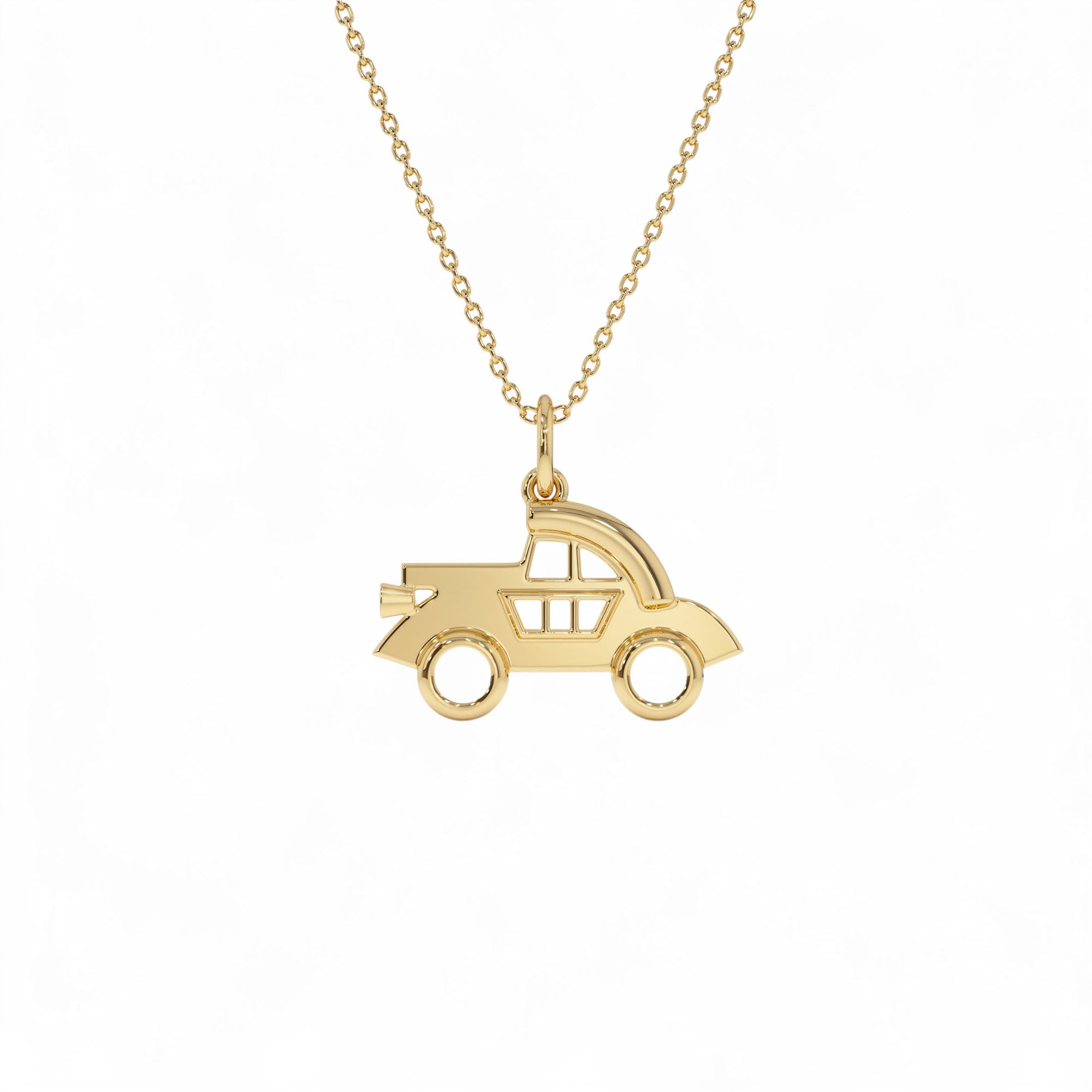 14k Car Charm Necklace by Orlina Fine