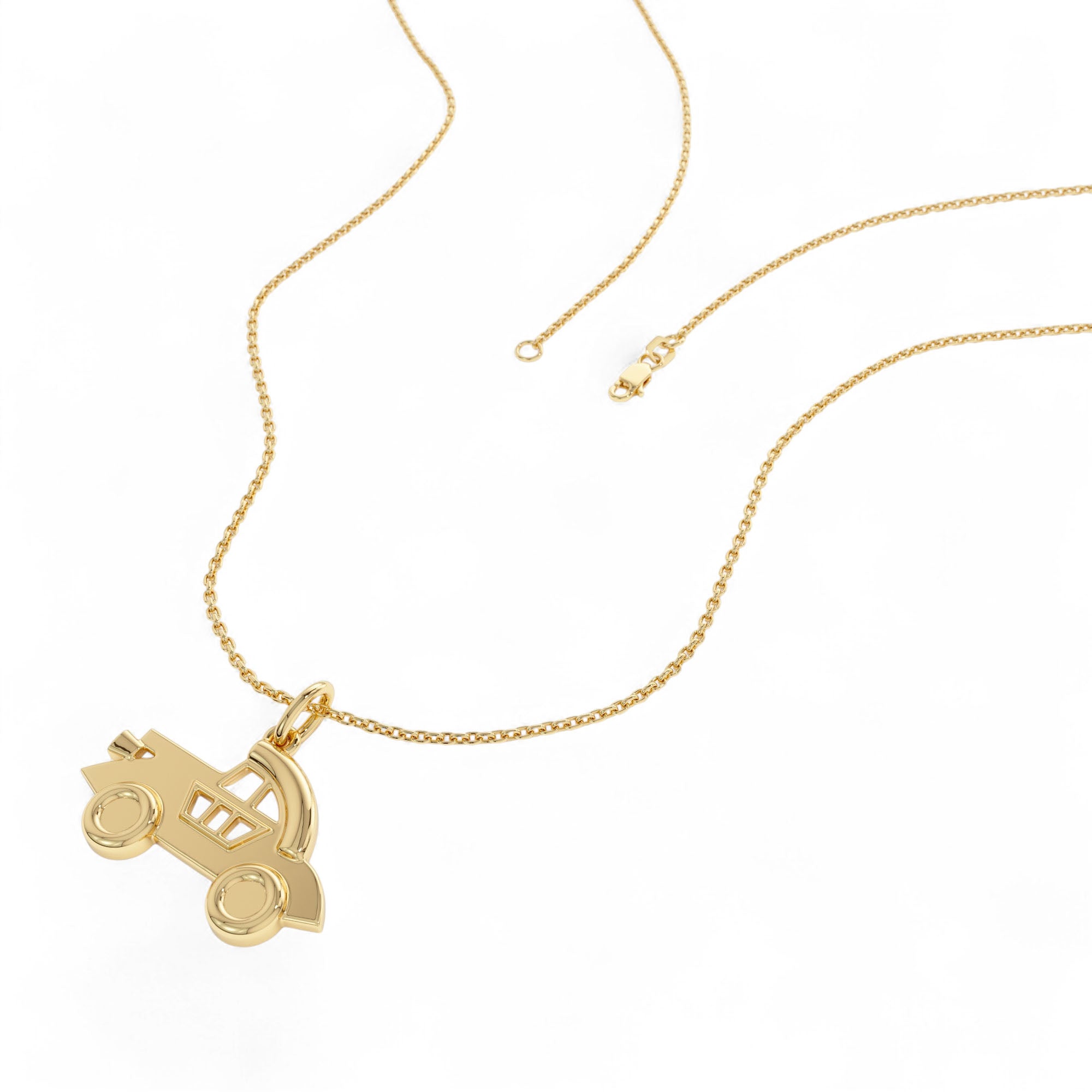 14k Car Charm Necklace - view 3
