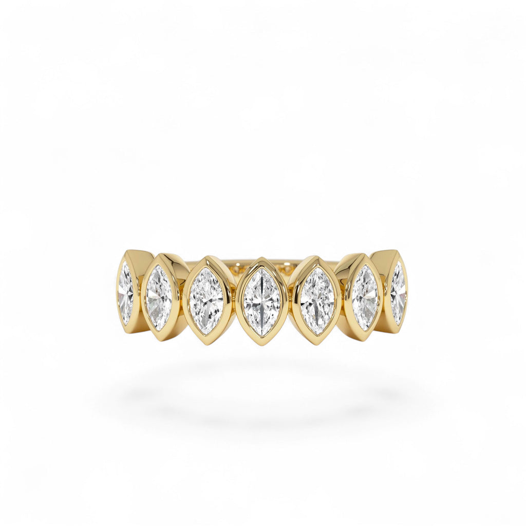 0.90 CTW 14K Marquise Shaped Lab Grown Diamond Band by Orlina Fine