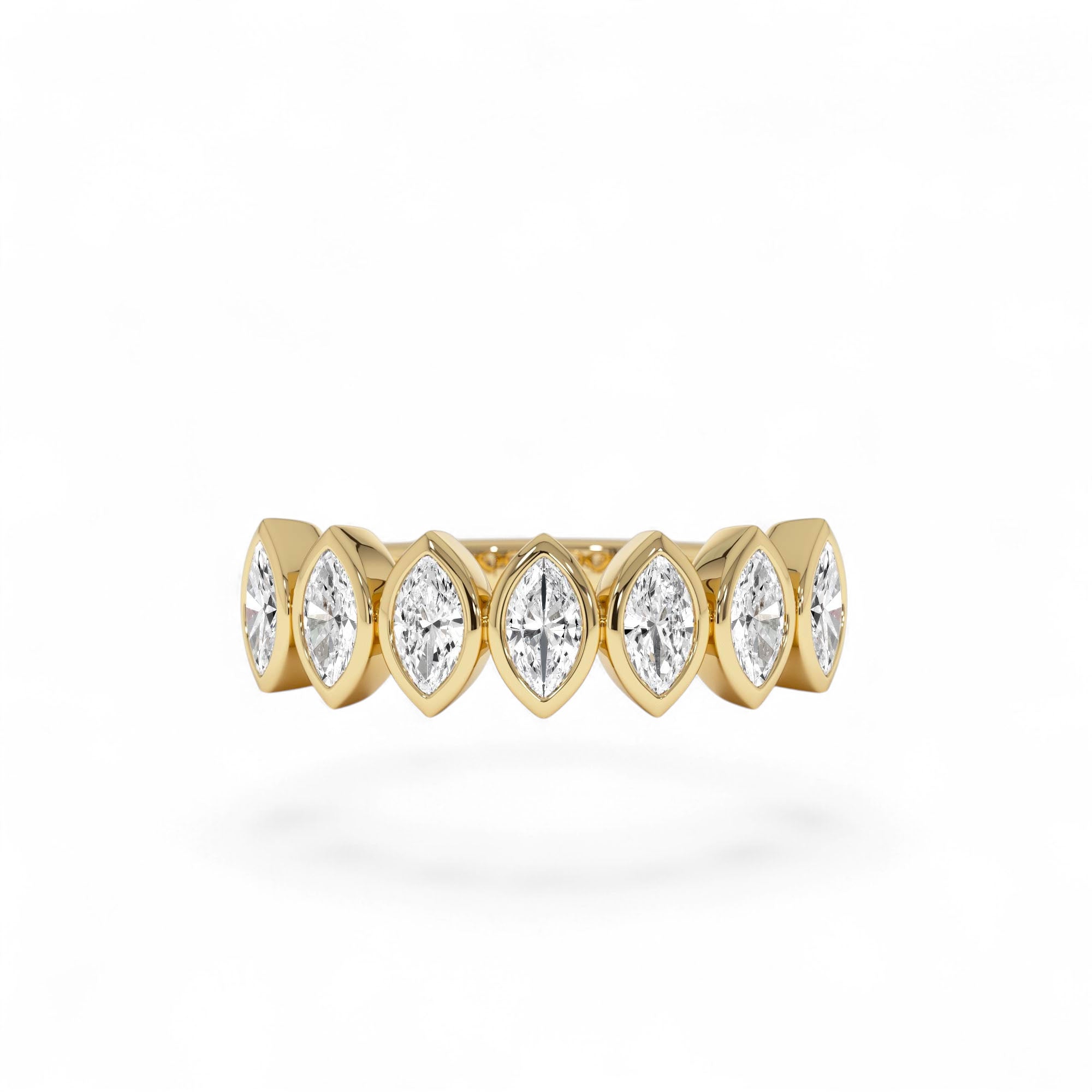 0.90 CTW 14K Marquise Shaped Lab Grown Diamond Band by Orlina Fine