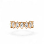0.90 CTW 14K Marquise Shaped Lab Grown Diamond Band - view 3