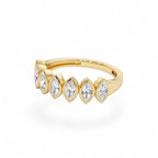 0.90 CTW 14K Marquise Shaped Lab Grown Diamond Band - view 4