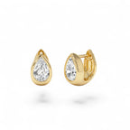 1.55 CTW 14K Pear Lab Diamond Bezel Statement Stud Earrings by Orlina Fine