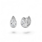 1.55 CTW 14K Pear Lab Diamond Bezel Statement Stud Earrings - view 2