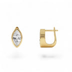 1.55 CTW 14K Lab Grown Marquise Diamond Bezel Statement Earrings - view 3