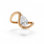 14K 1 CTW Pear Shape Lab Grown Diamond Ring - view 2