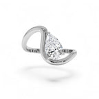 14K 1 CTW Pear Shape Lab Grown Diamond Ring - view 3