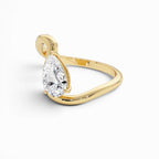 14K 1 CTW Pear Shape Lab Grown Diamond Ring - view 4