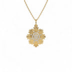14k Celestial Diamond Sunburst Charm by Orlina Fine