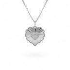 14k Diamond Heart Medallion Charm - view 2