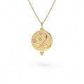 14k Celestial Moon Face Charm Natural Diamonds by Orlina Fine