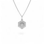 14k Diamond Hexagon Charm - view 2