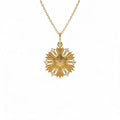 14k Unique Diamond Sunburst Charm by Orlina Fine