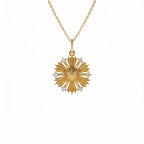14k Unique Diamond Sunburst Charm by Orlina Fine