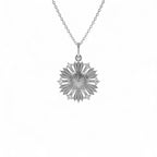 14k Unique Diamond Sunburst Charm - view 2