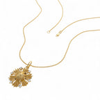 14k Unique Diamond Sunburst Charm - view 3
