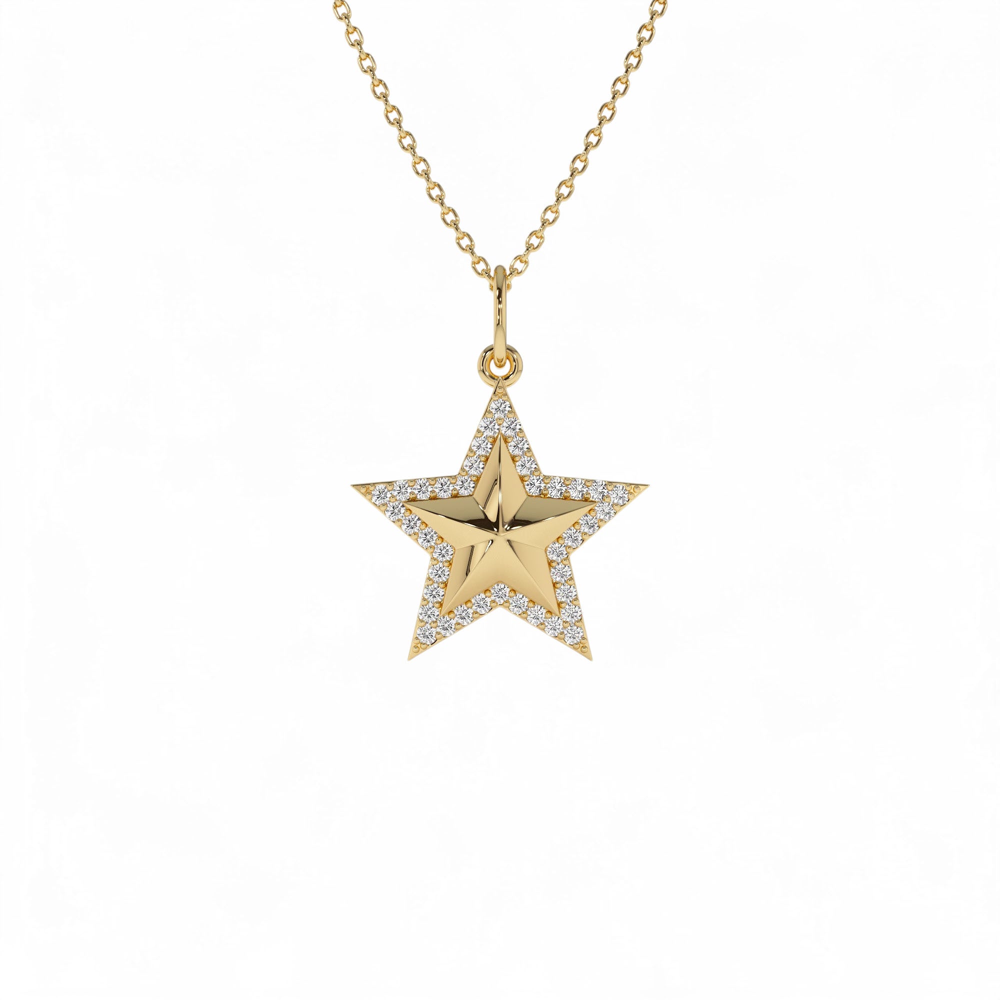 14k Diamond Star Charm by Orlina Fine
