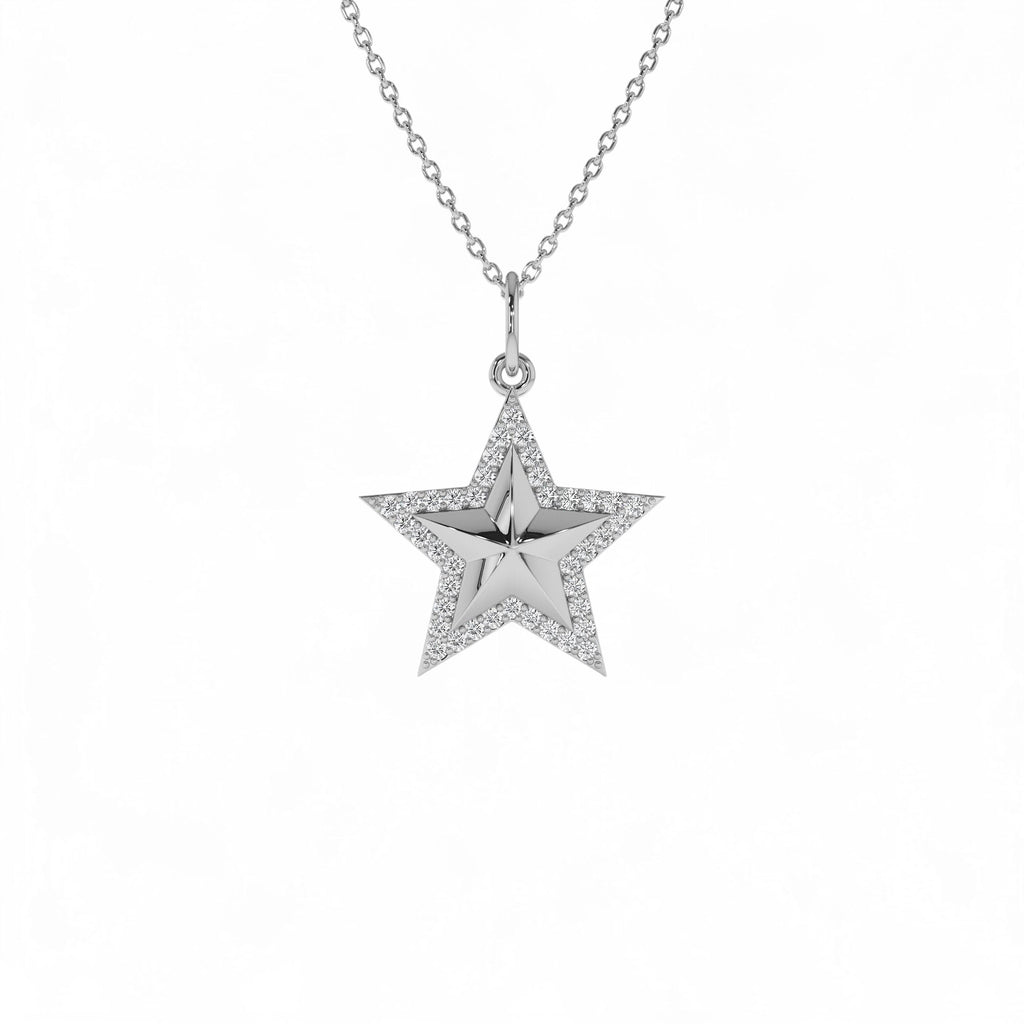 14k Diamond Star Charm - view 2