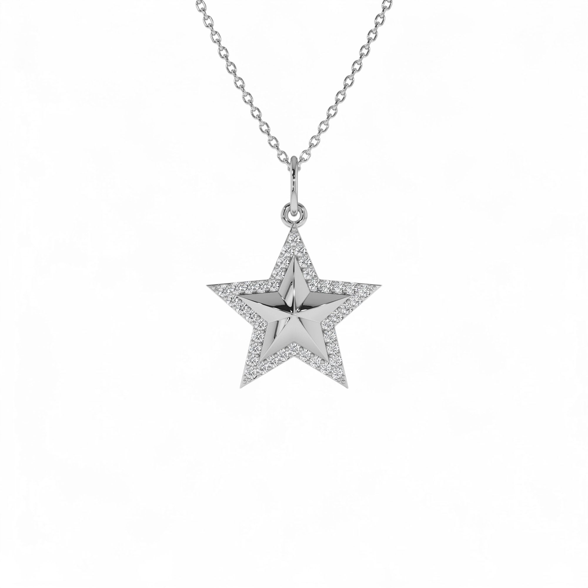 14k Diamond Star Charm - view 2