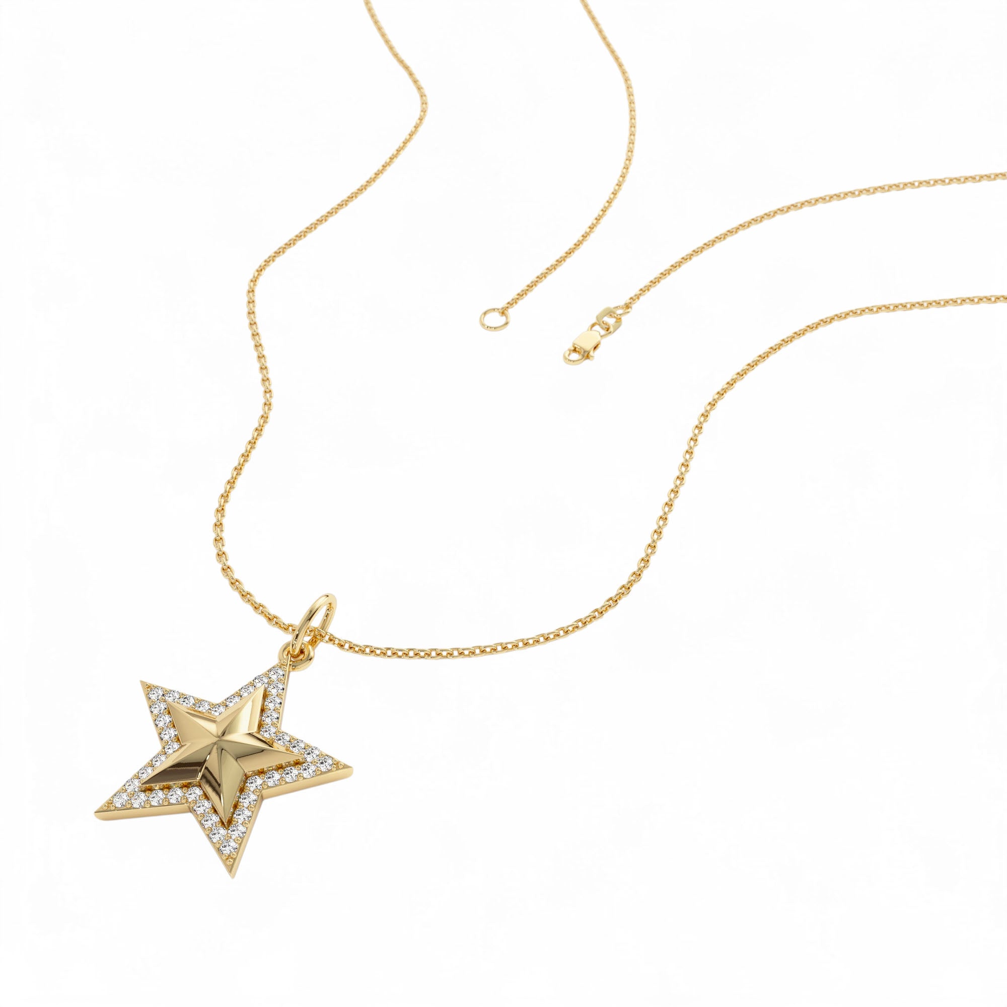14k Diamond Star Charm - view 3