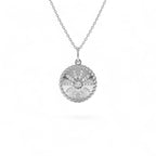 14k Diamond Sunburst Medallion Charm - view 2