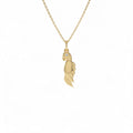 14k Bird Charm with Diamond Accent by Orlina Fine