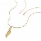 14k Bird Charm with Diamond Accent - view 4