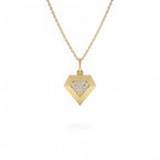 14k Diamond Geometric Charm by Orlina Fine