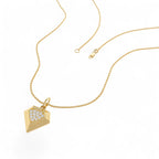 14k Diamond Geometric Charm - view 3