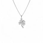 14k Four Leaf Clover Charm with a Diamond - view 2