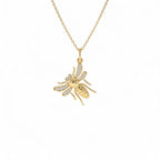 14k Diamond Bee Charm by Orlina Fine