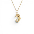 14 Seahorse Charm Necklace by Orlina Fine