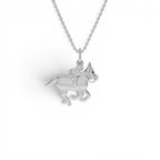 14k Diamond Horse Charm Necklace - view 2