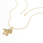 14k Diamond Horse Charm Necklace - view 3