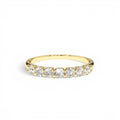 0.45 cwt 14K Seven Stone U-Shaped Lab Grown Diamond Wedding Band by Orlina Fine