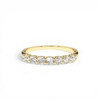 0.45 cwt 14K Seven Stone U-Shaped Lab Grown Diamond Wedding Band by Orlina Fine