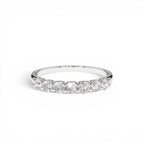 0.45 cwt 14K Seven Stone U-Shaped Lab Grown Diamond Wedding Band - view 2